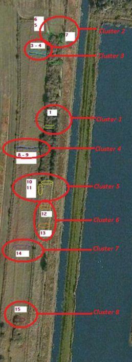 Tabel 7 vangsten per deelgebied-inclusief terugvangsten (CES-2017) Soort Cl Cl Cl Cl Cl Cl Cl Cl totaal FIGUUR CLUSTERING -1-2 -3-4 -5-6 -7-8 Blauwborst 4 1 2 2 2 1 7 19 Boerenzwaluw 2 1 1 5