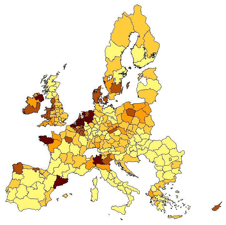 UITDAGINGEN Verwachte milieudruk als gevolg van potentieel stikstofoverschot in 2030 Potentiële stikstofovermaat: verwachte situatie op 2030 (in kg