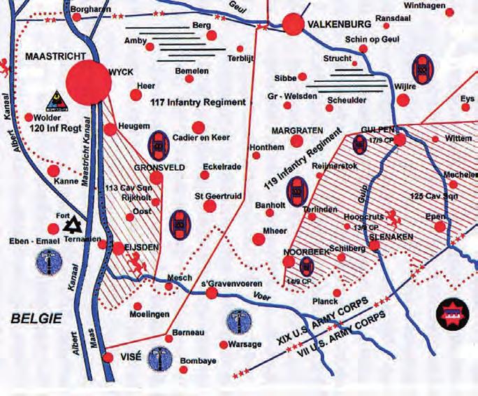 De leiding van het XIX e korps bepaalde op 11 september de doelen (objectives C, D en F) die de mannen van het 117 e (midden), het 119 e (rechts) en de Red Horse (links)