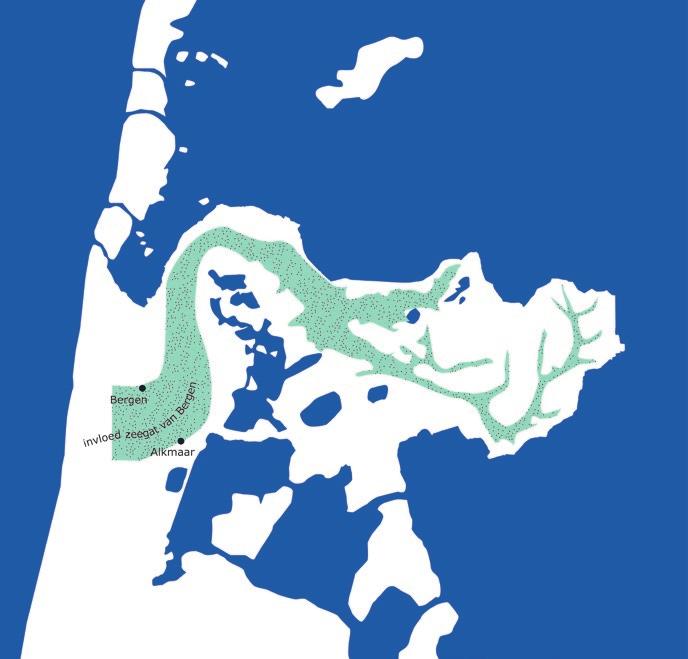 Het huidige West Friesland was aan bijna alle zijden omringd door het water van de Zuiderzee en de alsmaar groter wordende meren.
