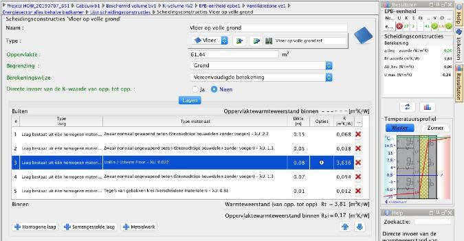 Aanzet evaluatie pragmatische aanpak EPB, vloer volle grond Ueq= a/(rlagen + Rsi) = a / (Rlagen +0.17) Rlagen = 2.