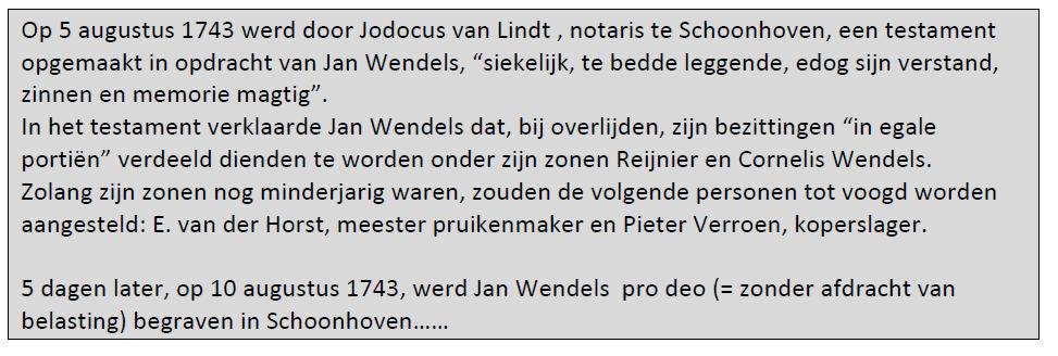 1 Genealogie Wendels De familienaam Wendels kwam behalve in Schoonhoven, ook in Amsterdam, Rotterdam, Drenthe (Dalen, Hoogeveen) en Overijssel (Almelo, Enschede, Hengelo) met enige regelmaat voor.