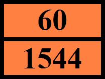 Oranje identificatiebord : Code tunnelbeperking (ADR) : D/E - Transport op open zee Bijzondere bepaling (IMDG) : 43, 274 Beperkte hoeveelheden (IMDG) Uitgezonderde hoeveelheden (IMDG)