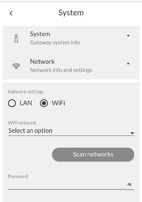 EN Wifi via your browser Make sure that your device is still connected to the wifi network of Adam and that you have opened the local web interface of Adam, see also page 19.