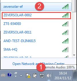 Het nieuwe toegangspunt van de WiFi van de ZeverCom WiFi met de naam ZEVERSOLAR XXXX wordt weergegeven, zoals te zien in afb. 5-10.