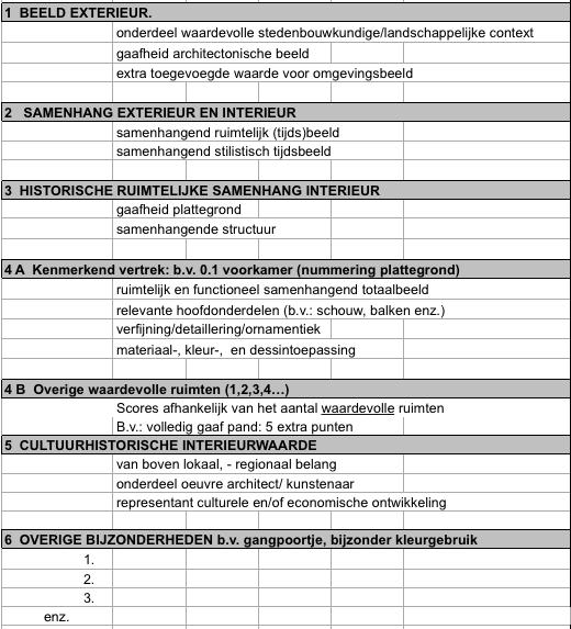 De hierboven meer algemeen geformuleerde beoordelingsaspecten zijn voor de waardering van de