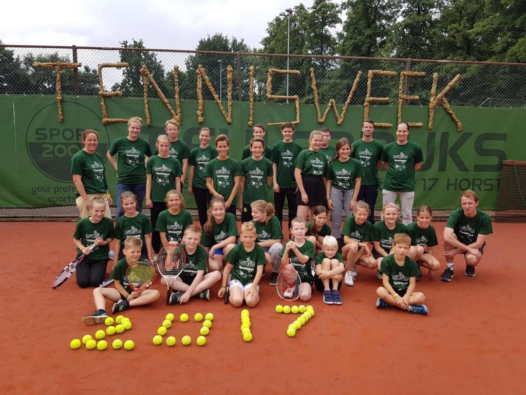 Tennisweek In de 1 e week van de schoolvakantie voor de basisscholen: 9 t/m 13 juli 2018 Naast