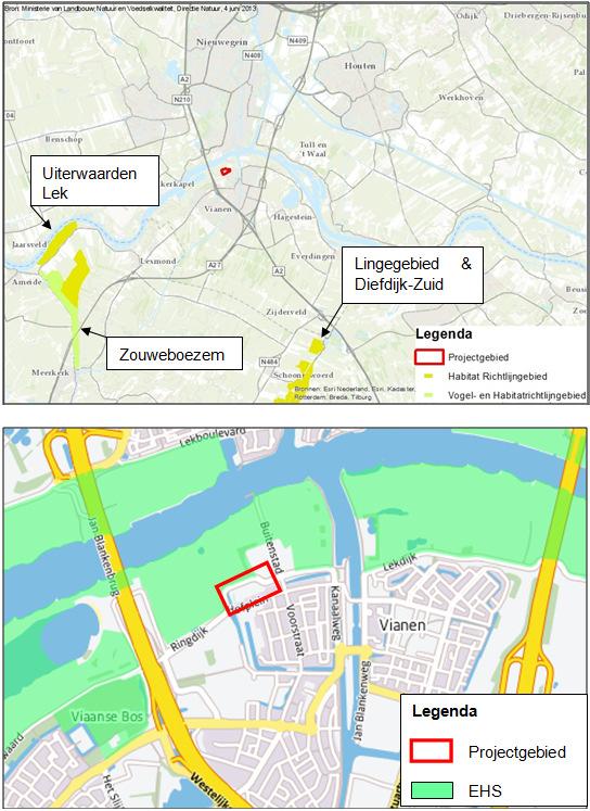 Afbeelding 3.2. Overzicht Natura 2000 en EHS-gebieden (provincie Utrecht) 3.2.2. Landschap Het plangebied ligt in het rivierengebied, gekenmerkt door hoge zandige oeverwallen en stroomruggen.