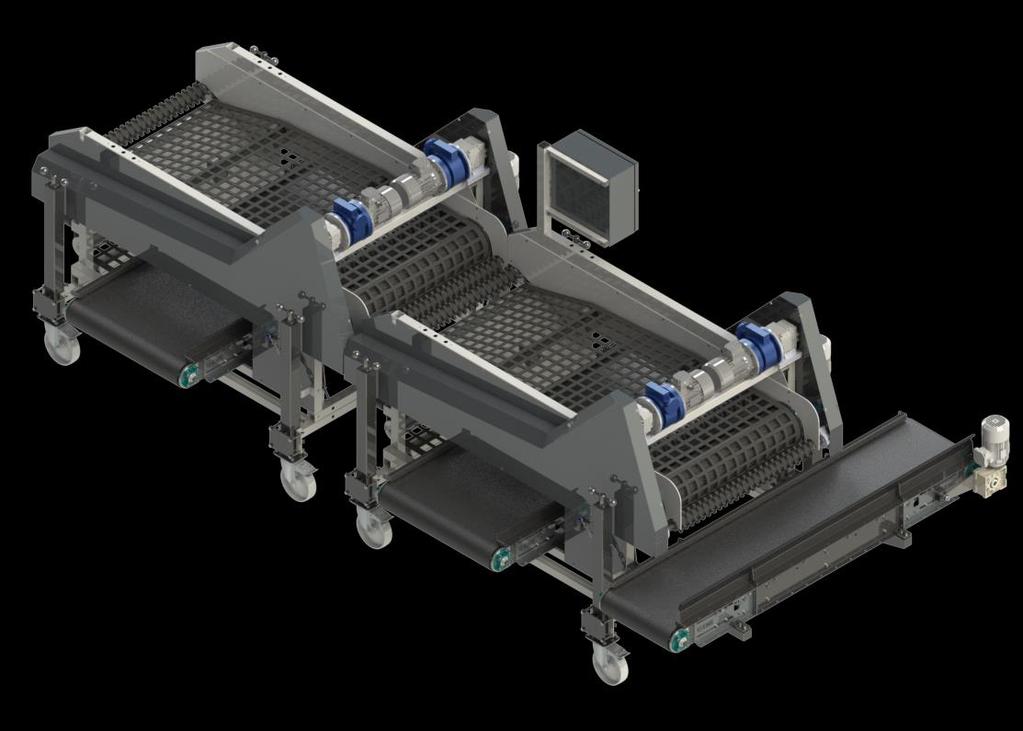 uitdruk-rol (mechanische variator) - onafhankelijke snelheidsverstelling van de schudders (mechanische variator) -