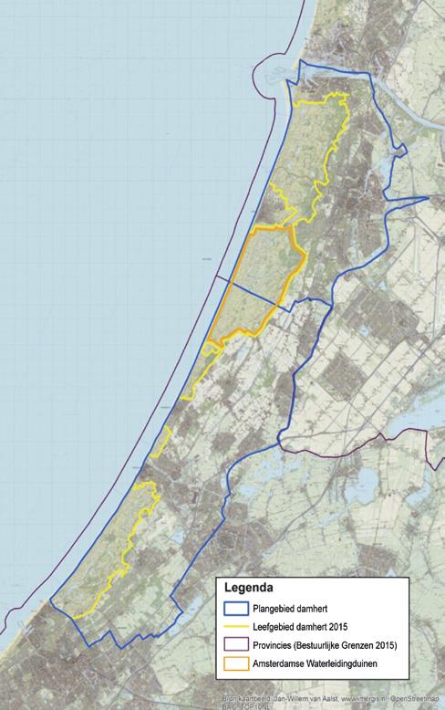 2 Uitvoering beheer In het door de provincies vastgestelde Faunabeheerplan damherten in het Noord- en Zuid-Hollandse duingebied 2016-2020 is in kaart gebracht welke maatregelen er nodig zijn om de