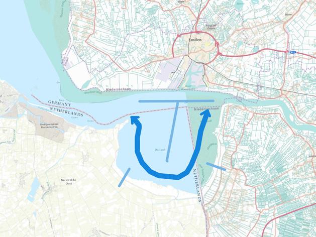 Tijdens de bijeenkomst op 4 juni 23 is hermeandering van de Eems via de Dollard en het weer aantakken van oude rivier meanders langs de Eems als mogelijke maatregel ingebracht.