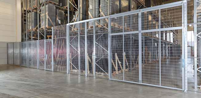 ALMAWALL industriële gaasproducten type G Industriële scheidingswand met schuifdeur