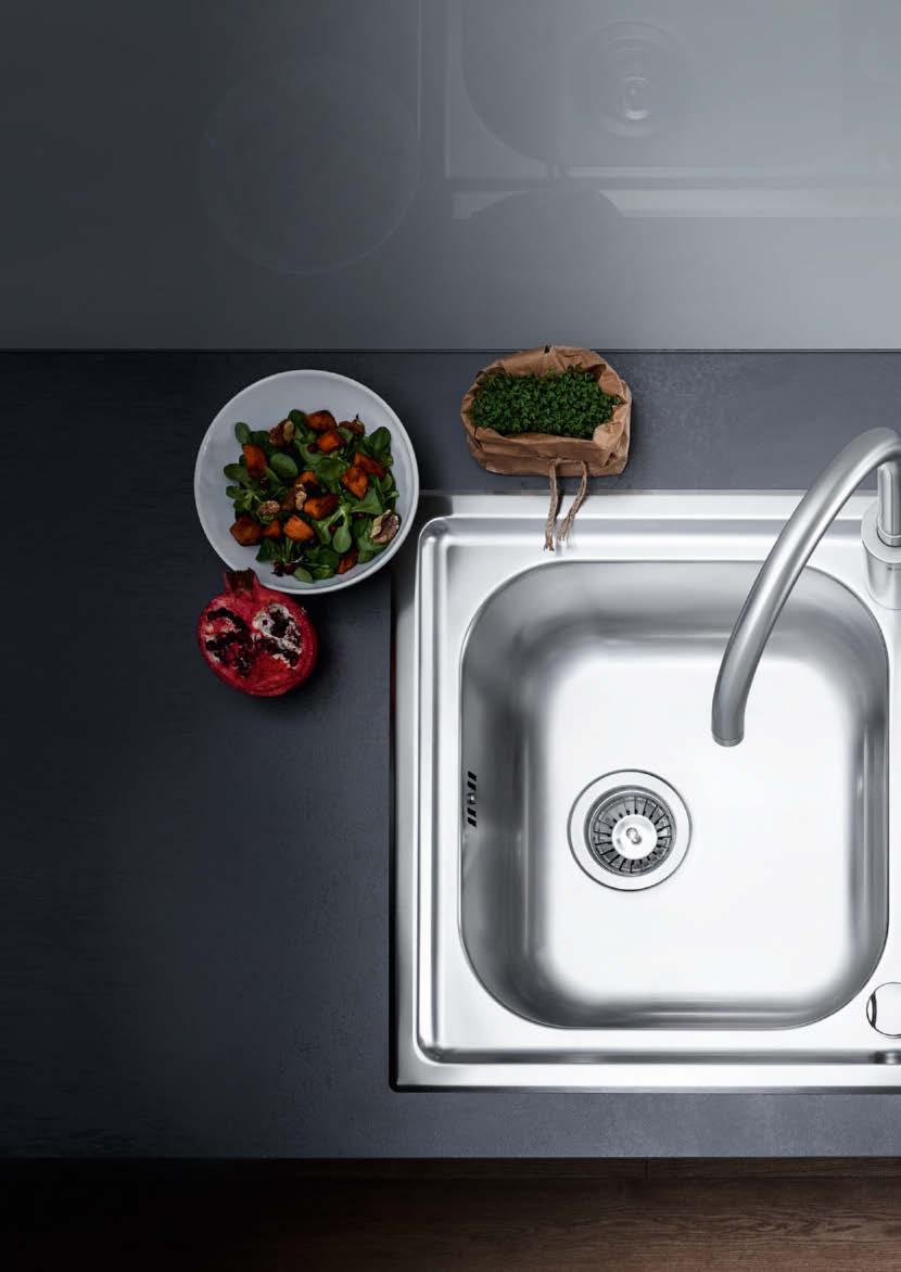 GROHE SPOELBAKKEN PERFECT MATCH VIND DE PERFECTE MATCH GOOTSTEEN EN KRAAN IN PERFECTE HARMONIE Alles van het GROHE-spoelbakgamma is ontworpen om perfect te passen bij uw kraan, uw keuken en uw