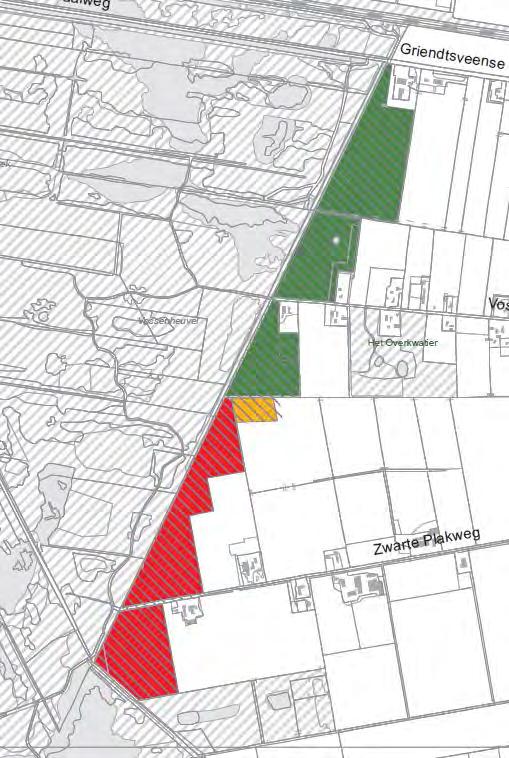 In de nieuwe situatie watert het gedeelte van het perceel dat zijn landbouwfunctie houdt af in oostelijke richting via de watergang Rengsven.