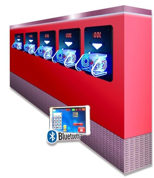 Multi Changer cm cm cm kg Multi Changer: De Multi-Changer is een wisselautomaat voor de exploitant van de automaten, die grotere hoeveelheden munten (één of meer soorten) wil uitgeven.