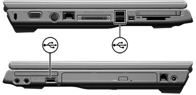 7 Externe apparatuur USB-apparaat gebruiken USB (Universal Serial Bus) is een hardwarematige interface waarmee een optioneel extern apparaat, zoals een USB-toetsenbord, -muis, -schijfeenheid,