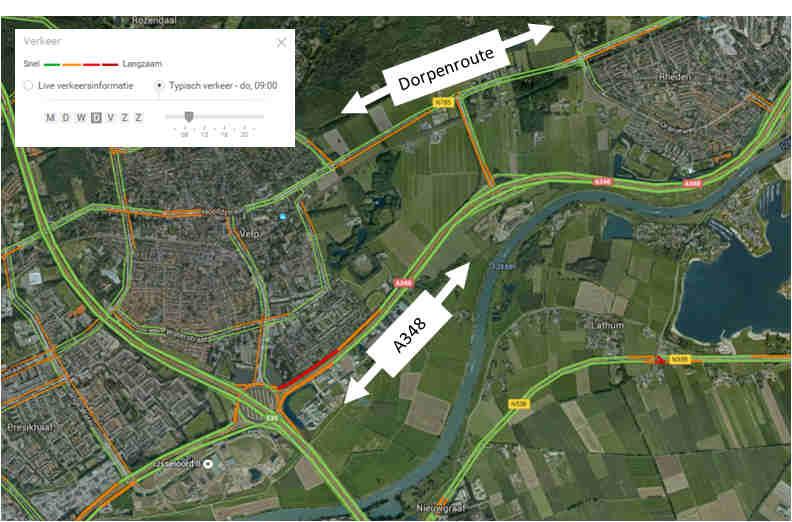 2.2 Snelfietsroute Arnhem-Dieren in breder perspectief In de corridor tussen Arnhem en Dieren speelt een aantal bereikbaarheids-, leefbaarheids-, en capaciteitsproblemen.