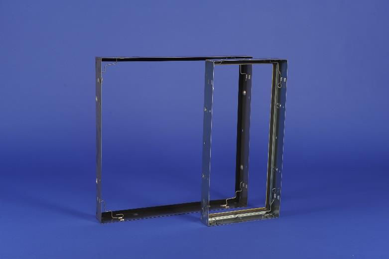 Onze Inbouwframes Holding frame tbv filters met headerdikte: 20 mm. 25 mm. 45 mm. Toe te passen in: Luchtbehandelingskasten. Filterboxen.