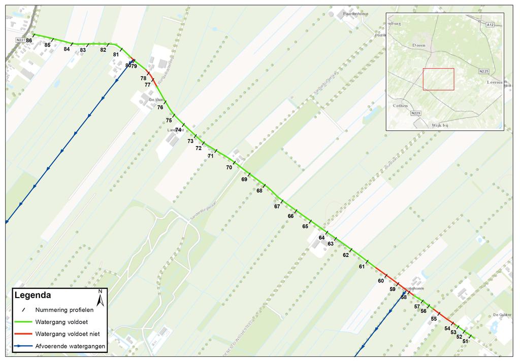 Figuur 1.3. Overzichtskaart van benodigde verbreding van de Gooyerwetering in deelgebied 2 1.4 Beschikbaarheid gronden Tussen de Gooyerwetering en de openbare weg is een smalle berm aanwezig.