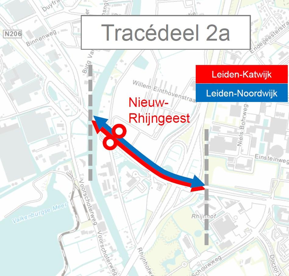 5 Tracédeel 2a: Knoop Leiden West Afbeelding 5.1 Overzichtskaart tracédeel 2a 5.