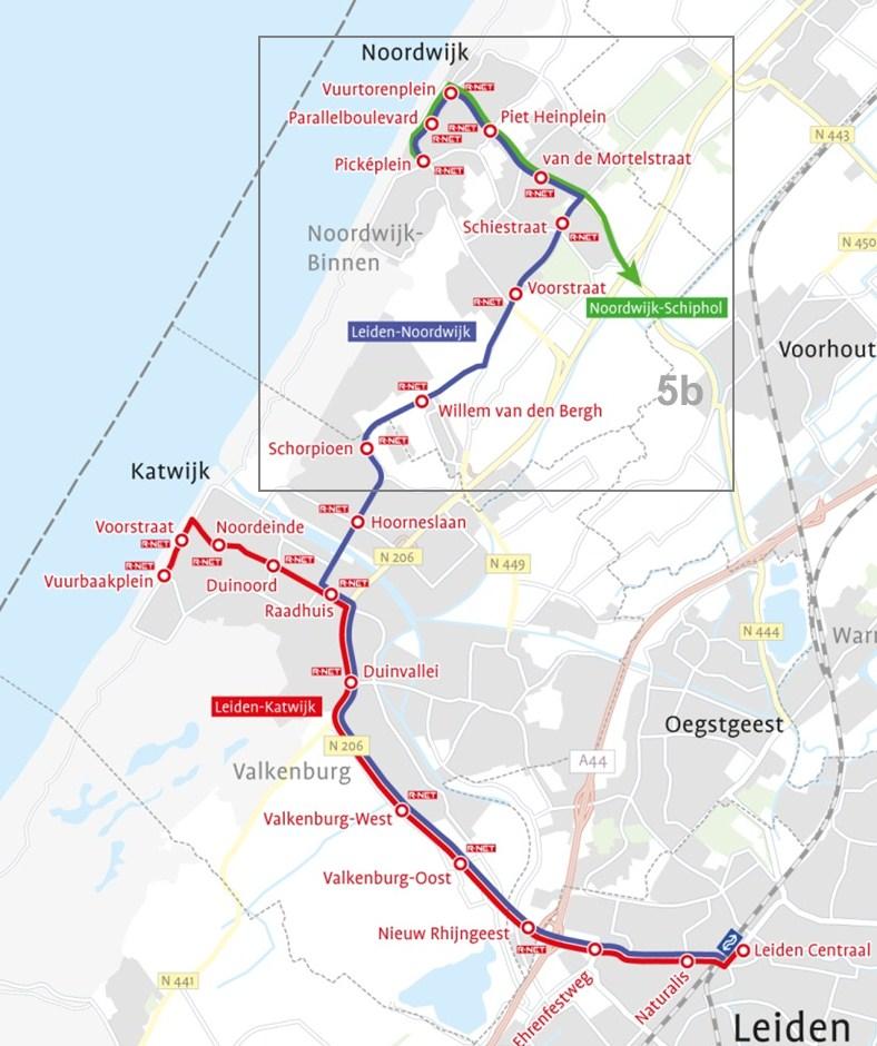 10 Mogelijke toekomstfase Noordwijk 10.1 Inleiding doen, wordt ook het winkelgebied bediend. R-net maakt gebruik van de reguliere infrastructuur en rijdt mee met het autoverkeer. Afbeelding 10.