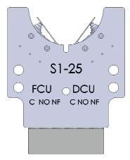 Kit kaart S1-25-B met microschakelaars klepblad open-dicht + 2 schroeven, serie 25/23
