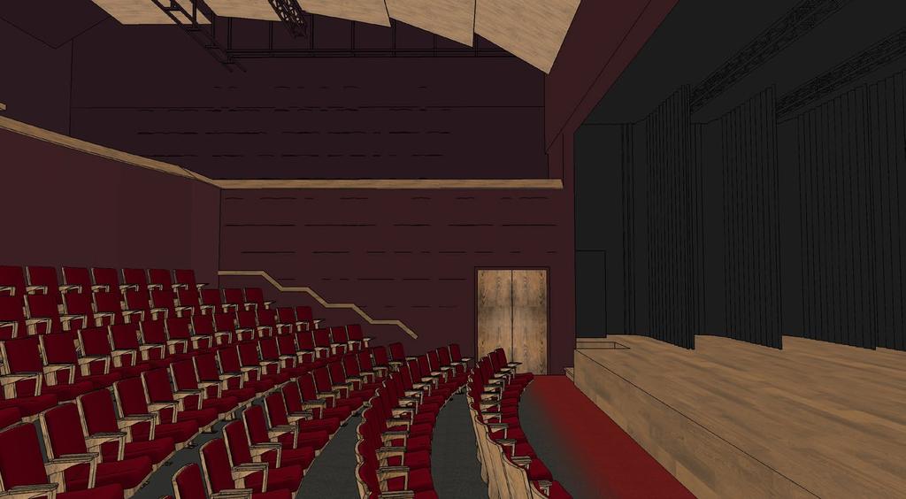 Stoeladoptant De nieuwe Anna Stibbe concert-theaterzaal heeft een moderne en warme uitstraling en biedt plek aan 150 mensen met 20 rolstoelplaatsen.