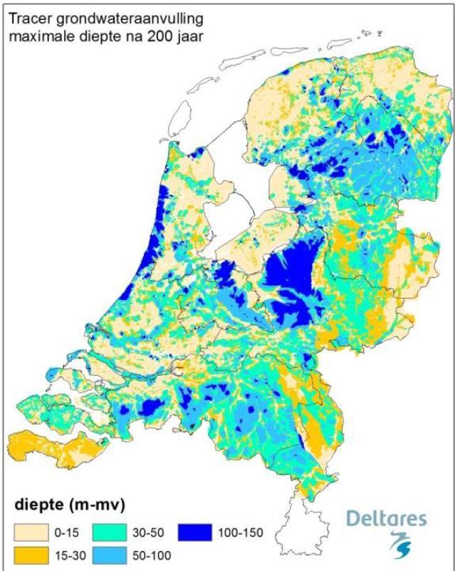 Mogelijke gebieden voor nationale grondwaterreserves Water van hoge kwaliteit (bv laag Cl) Hoge