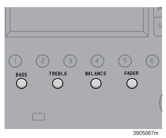 Audiofuncties HU-650/850 BASS, lage tonen Stel de weergave van de lage tonen bij door de knop in te drukken en vervolgens naar links of naar rechts te draaien.