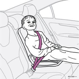 Zet nooit een kind in een kinderzitje op de passagiersstoel als de airbag (SRS) is geactiveerd.