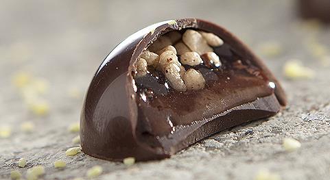 Gevulde chocolade bestaande uit