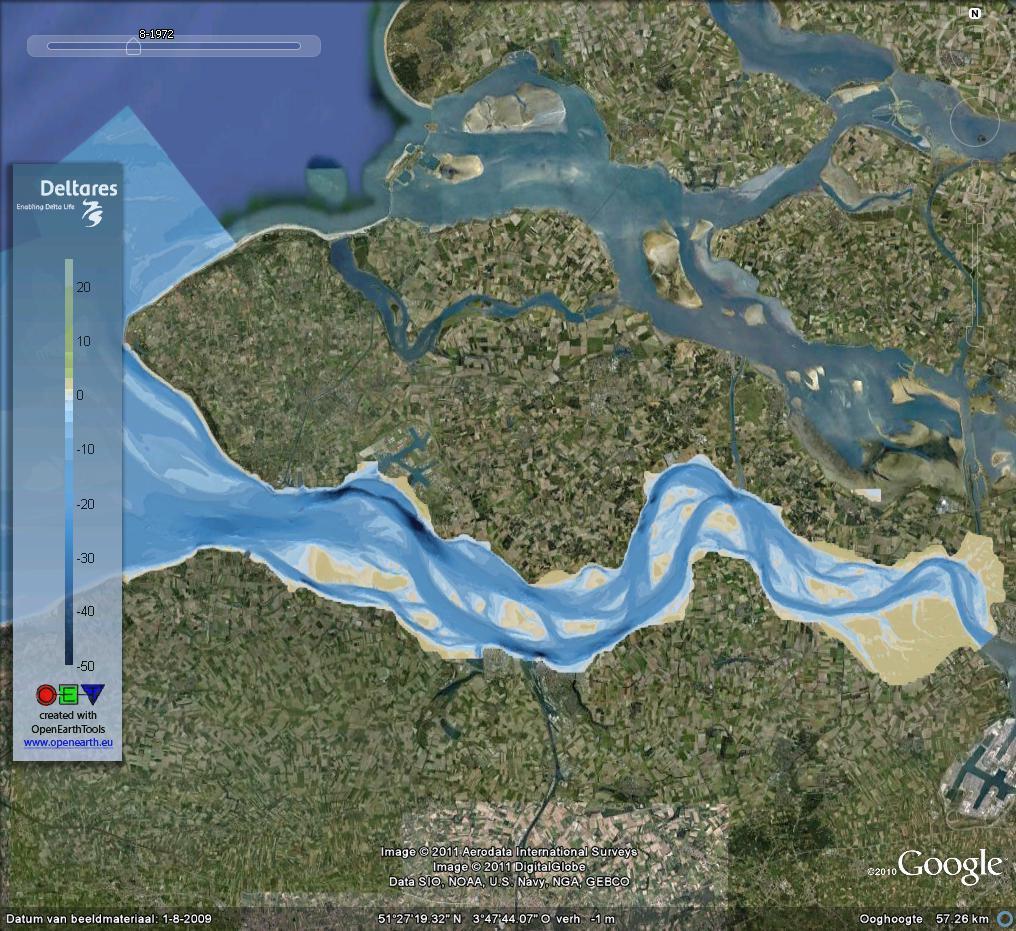 Bij Deltares wordt momenteel een methodiek ontwikkeld om data en modelresultaten te presenteren met gebruik van Google