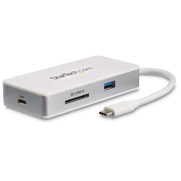 USB-C 4-in1 multiport adapter - SD (UHS-II) kaartlezer - 100W Power Delivery - 4K HDMI - GbE - 1x USB 3.