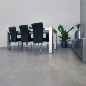industrieel. Door toepassing van natuurlijke materialen heeft de vloer een warm en levendig uiterlijk.