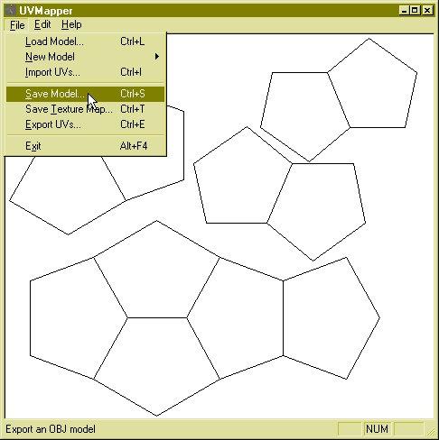 Anim8or lessen: Gebruik UVMapper voor textures Blz 3 Hierna sla je ook het object (=model)