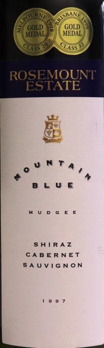7. MUDGEE ROSEMOUNT ESTATES MOUNTAIN BLUE