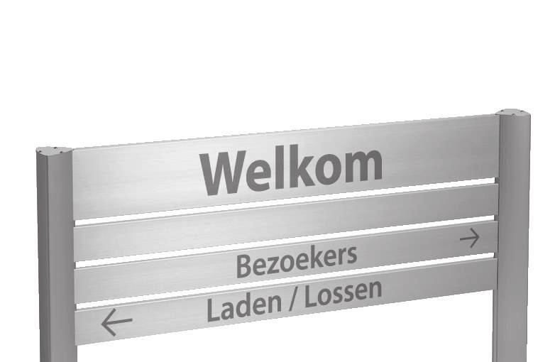 ewegwijzering tekstpaneel Signposting text panel Sirius lichtkoof voor oekframes en ewegwijzering Sirius cove light for anner frames and