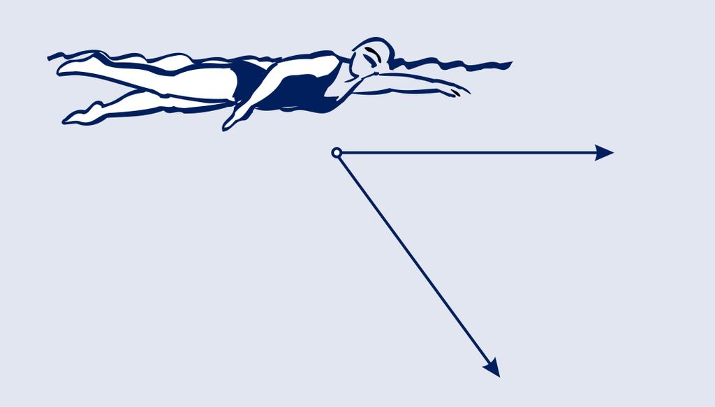 3.2 Vectoren 13 Een beek stroomt met constante snelheid en richting, weergegeven door de horizontale vector in figuur 1. Sien zwemt met constante snelheid en richting in de beek.