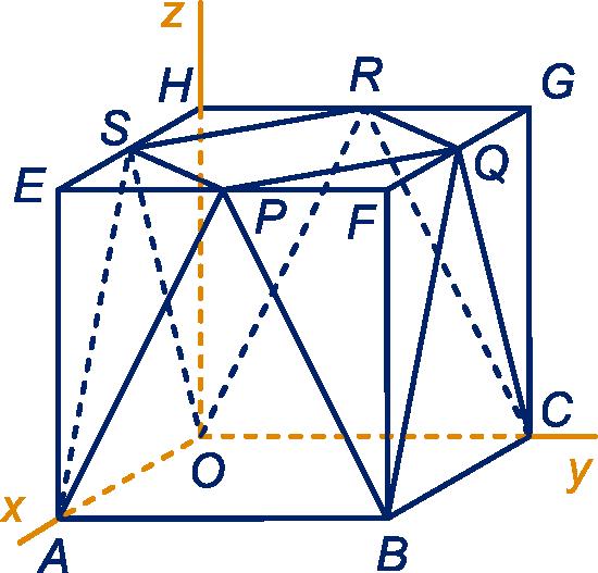 3.10 Extra opgaven 7 ABCO.EF GH is een kubus met A (6,0,0), C (0,6,0) en H (0,0,6).
