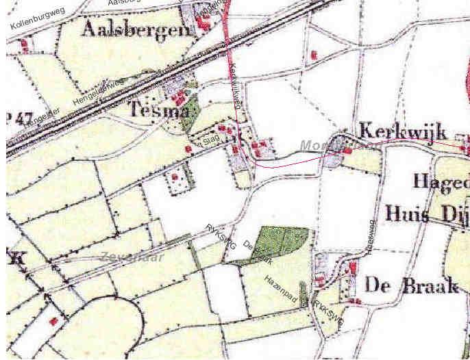 Uitsnede uit de historische Atlas van Gelderland anno 1880. Het plangebied wordt met de cirkel aangeduid. Uitsnede van de bodemkaart, het plangebied wordt met de cirkel aangeduid.