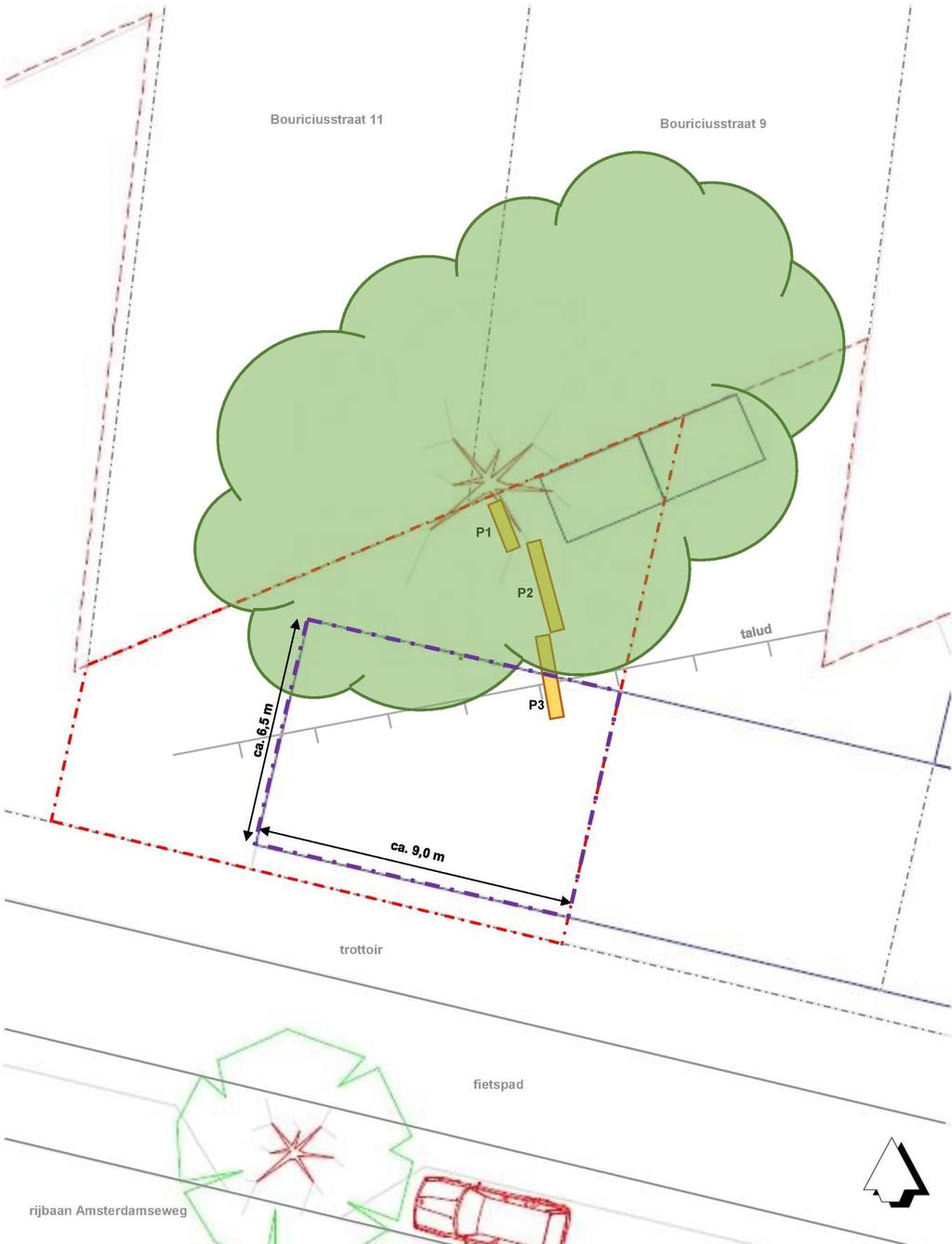 BIJLAGE 1: Ontwerptekening bouw en aanleg t.o.v.