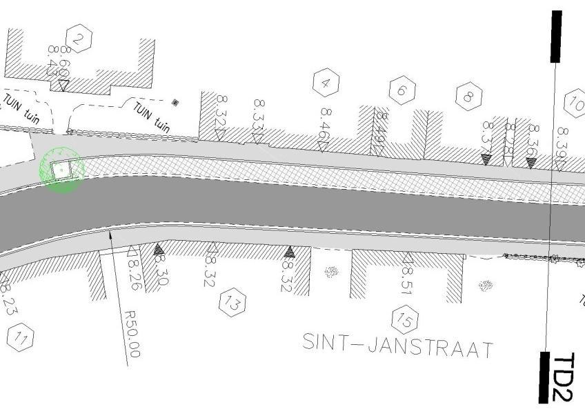 Wegenisontwerp: Sint-Janstraat Grondplan