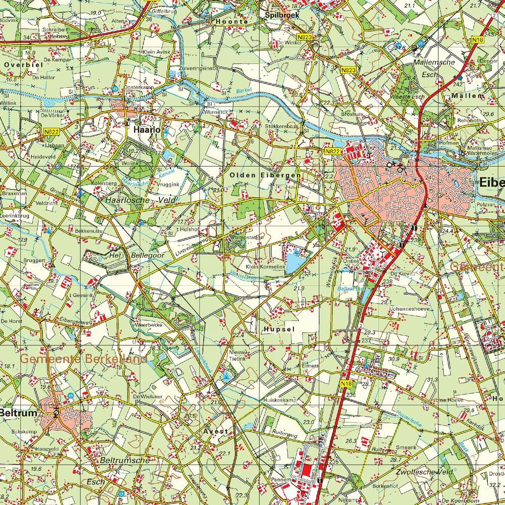 Topografische kaart A4
