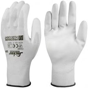 Maten: 7 12 9321-0448 10 paar 9389-0448 100 paar 0448 EN 388 4131 9321 Precision Flex Light Gloves Extra dun en strak. Naadloze werkhandschoenen met extra vingertopgevoel voor precisiewerk.