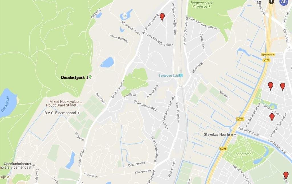 De wabp kaart van het Duinlustpark www.