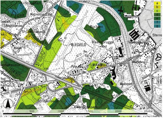 8 Archeologisch vooronderzoek Sint-Denijs-Westrem - Kortrijksesteenweg Zone 4 - Fase 2 Figuur 2: Situering op een uittreksel van de topografische kaart met daarop de bodemkaart 3.