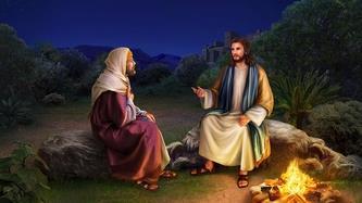 Navertelling Johannes 3,14-21 Mag ik wat vragen? Jezus was in Jeruzalem om het Paasfeest te vieren. Elke dag liep Hij rond op straat. Hij vertelde over God, zijn Vader.