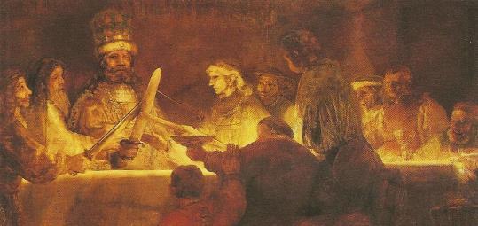 De samenzwering van Julius Civilis, Rembrandt, 1661-1662 Civilis Bataafse eenheden (5000 man) + Rijnvloot (Bataafse roeiers).