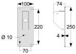 Armsteunen Toiletbeugels opklapbaar wand /rail-in of statief bevestiging 250070 in te korten tot elke gewenste lengte en geschikt voor gebruikersgewicht tot 150 kg - 270080 in te korten tot 65 cm en