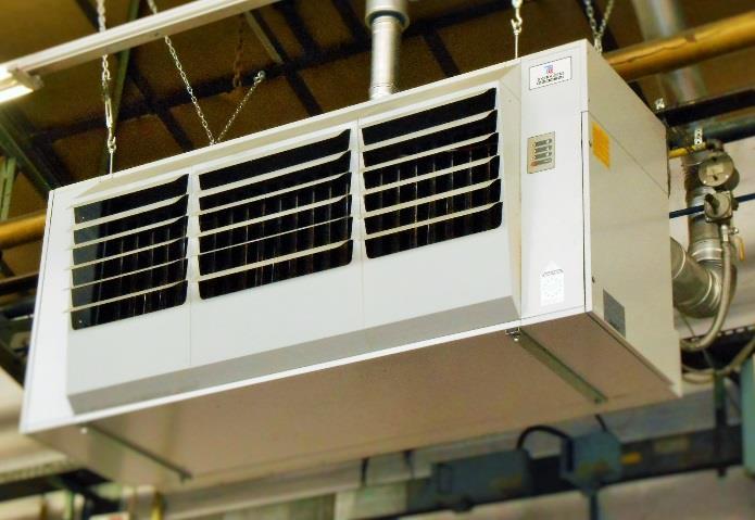 Deel VI: Ruimteverwarming Bijzonder geval: warmeluchtgeneratoren Een warmeluchtgenerator is een decentraal verwarmingstoestel dat de (verbrandings)warmte op lucht overbrengt.